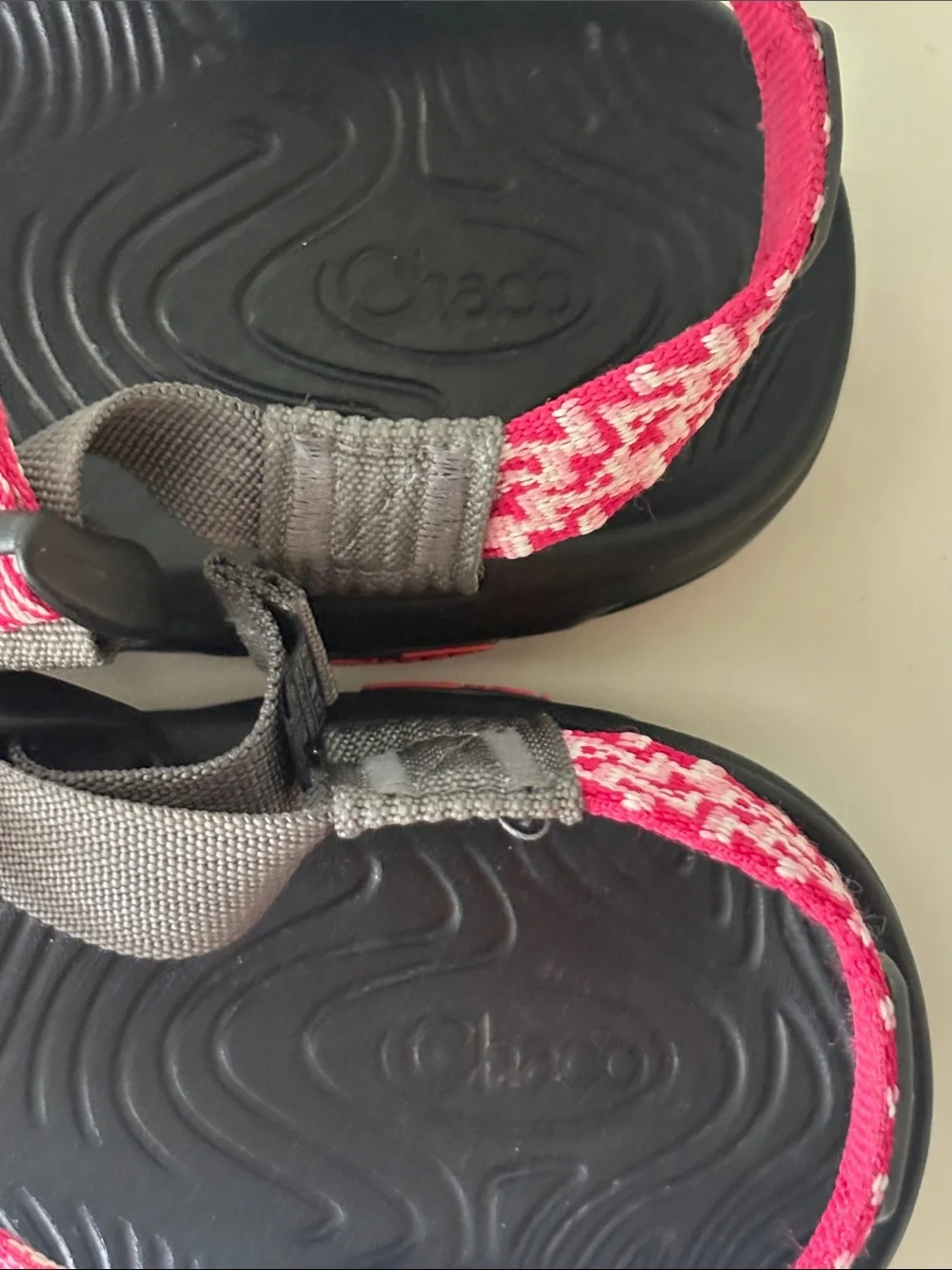 Chaco Women's Z/Cloud Pink and Black Strappy Outdoor Sandals